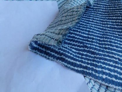 31 EV27 33" x 54" Wide Scalamandre River Stones Aqua Small Jacquard Blue Dots Circle MSRP USD 222