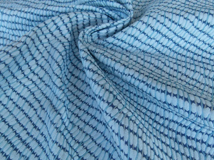 31 EV27 33" x 54" Wide Scalamandre River Stones Aqua Small Jacquard Blue Dots Circle MSRP USD 222