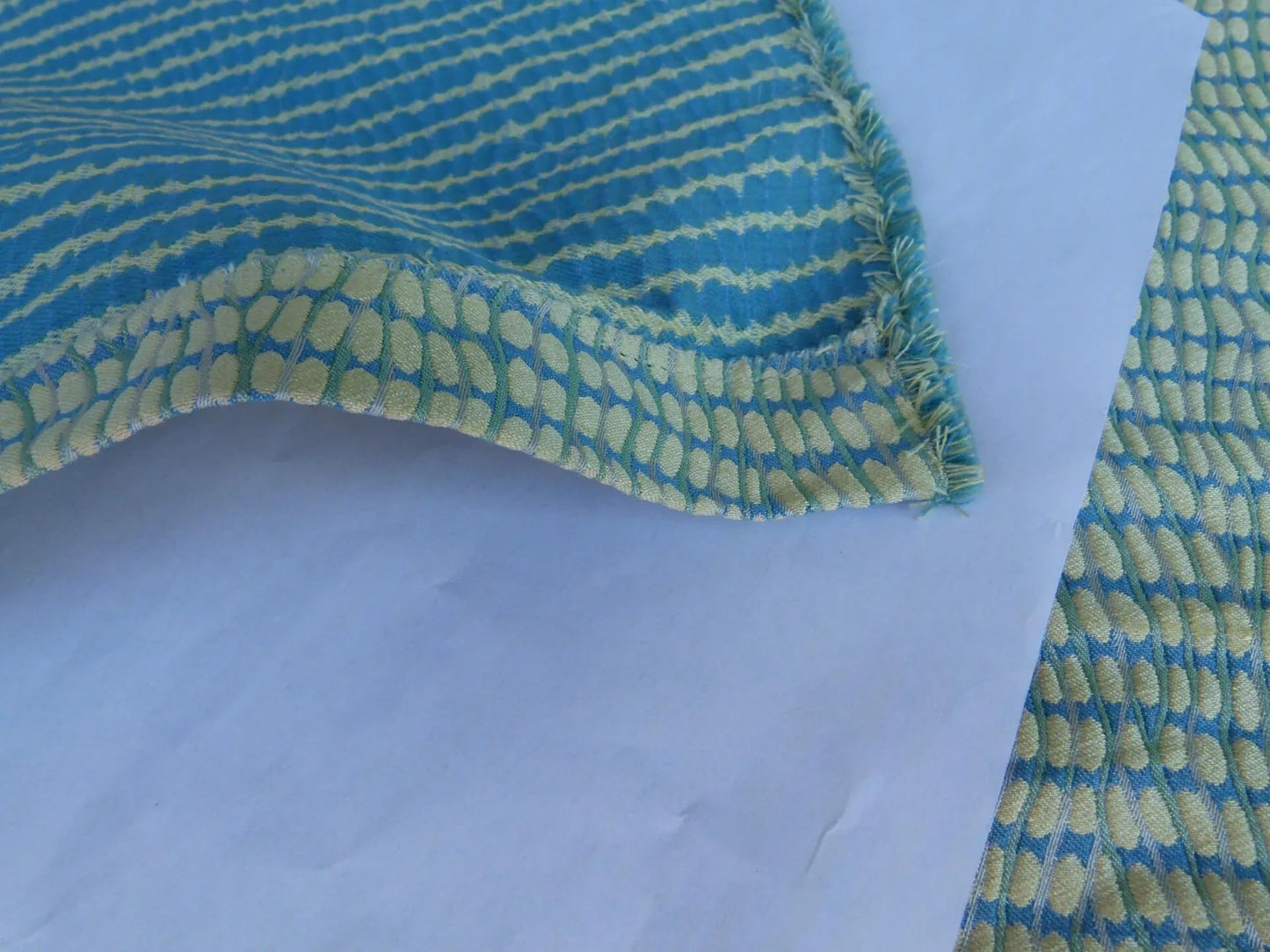 32 EV27 33" X 54″ Wide Scalamandre River Stones Lemon Small Jacquard Yellow Dots Circle MSRP USD 222