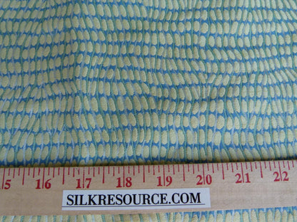 32 EV27 33" X 54″ Wide Scalamandre River Stones Lemon Small Jacquard Yellow Dots Circle MSRP USD 222