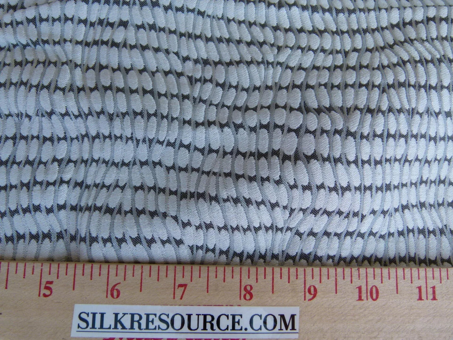 33 EV27 33" X 54"wide Scalamandre River Stones White Wash Small Jacquard White Dots Circle MSRP USD 222