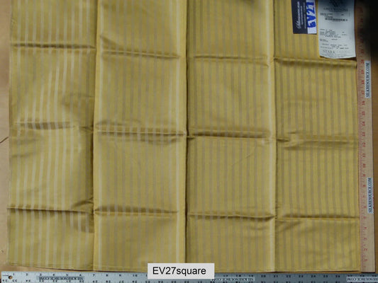 Scalamandre Grey Watkins Chopin Stripe Cornsilk Yellow Stripe - 26" x 26" Square