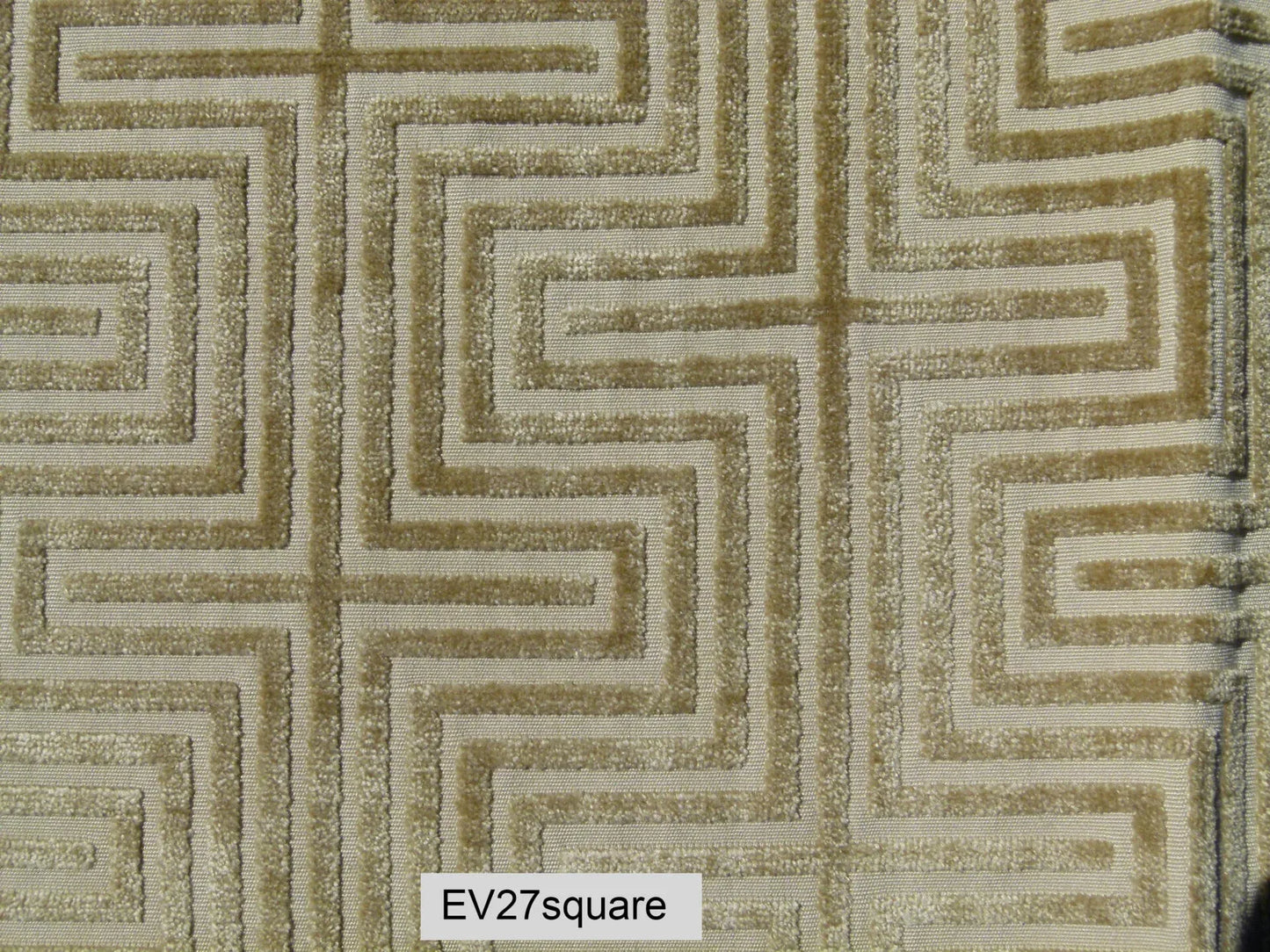 Scalamandre Old World Weavers Nexus Brass Geometric Graphic Viscose - 26 Inches x 26 Inches Square Brown