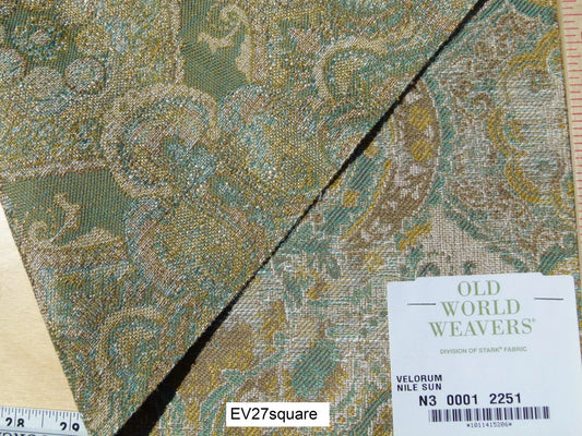 Scalamandre Old World Weavers Velorum Nile Sun Abstract Medallion Paisley - Square 26"x35"