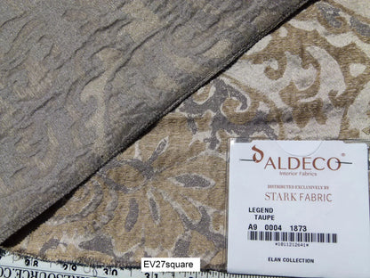 Scalamandre ALDECO Legend Taupe Damask - Brown/Square 26"x26"