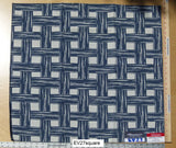 Scalamandre Bamboo Lattice Denim Blue White Fretwork Lattice - Square 26"x26"