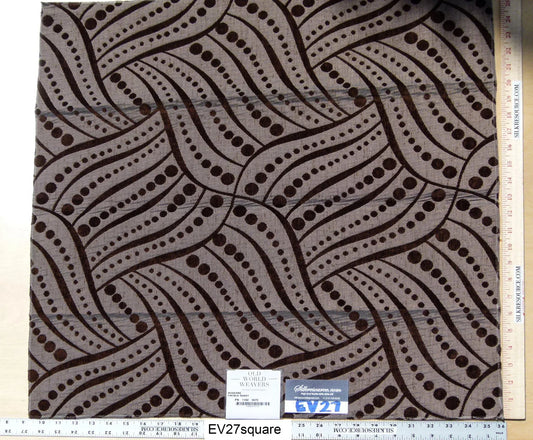 Scalamandre Old World Weavers Moderne French Roast Dot Circle Graphic Brown - Square 26"x26"