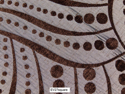 Scalamandre Old World Weavers Moderne French Roast Dot Circle Graphic Brown - Square 26"x26"