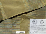 Scalamandre Liberty Silk Stripe Gold Green - Square 32"x26"