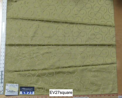 Scalamandre Old World Weavers La Spiro Lime Contemporary Olive Green - Square 26"x26"