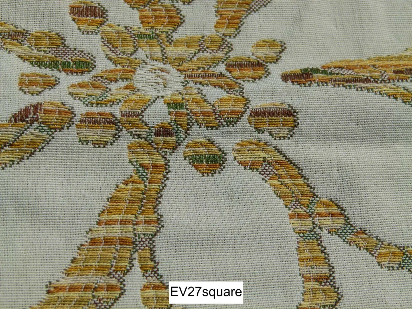 Scalamandre Fonthill Majorca Yellow White Cotton Floral Botanical - Square 26 inchesx35 inches