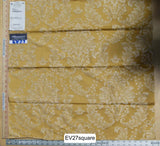 Scalamandre Old World Weavers, Yellow Arcanthus Damask Gold White - 26"x27" Square