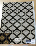 Scalamandre Fonthill Gavin Grey Viscose Velvet Geometric Diamond Black Beige - Square 36 Inchesx26 Inches