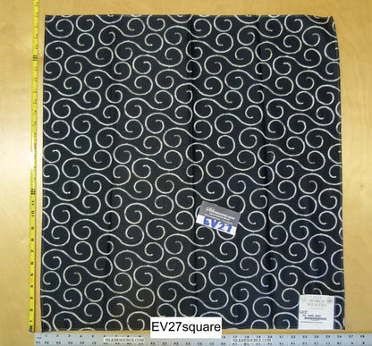 Scalamandre Old World Weavers La Spiro Graphic Black and White - Square