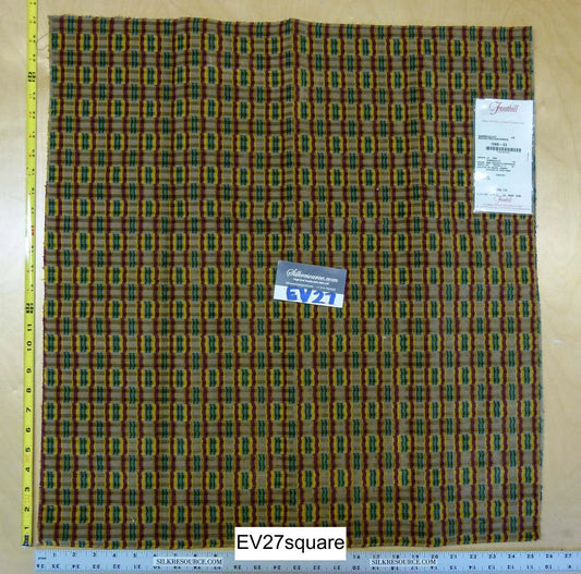 Scalamandre Fonthill Rambouillet Rouge Yellow Green Geometric - Square