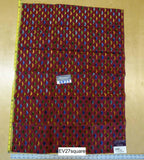 Scalamandre LELIEVRE Paris Calisson Persan Cut Velvet Diamond Red - Square 37 inches x 27 inches