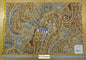 Scalamandre Fonthill Bijan Blue Beige Paisley Print Cotton - Square 18 inches x 27 inches