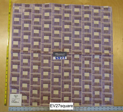 Scalamandre Grey Watkins Saint Amand Lavender Cut Velvet - Square 27" x 27" EV27square-52