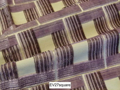 Scalamandre Grey Watkins Saint Amand Lavender Cut Velvet - Square 27" x 27" EV27square-52