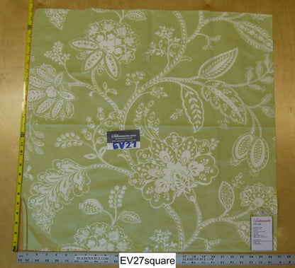 Scalamandre Kaveri Vine Spring 2015, Jacquard Pear Botanical Tree Foliage Green - Square