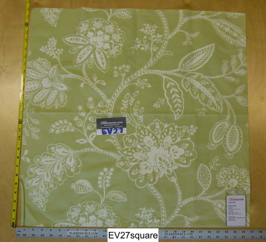 Scalamandre Kaveri Vine Spring 2015, Jacquard Pear Botanical Tree Foliage Green - Square