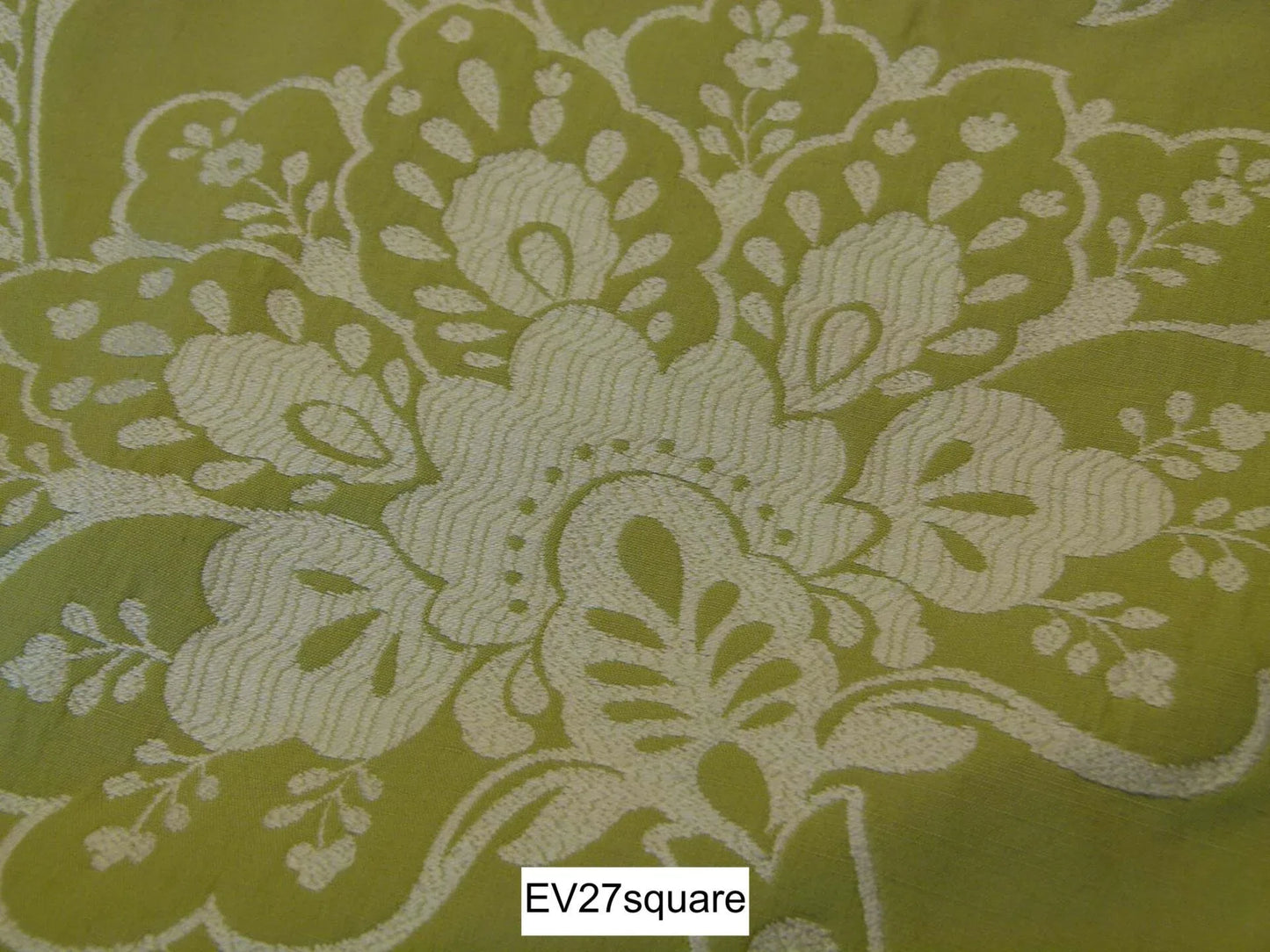 Scalamandre Kaveri Vine Spring 2015, Jacquard Pear Botanical Tree Foliage Green - Square