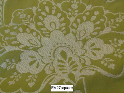 Scalamandre Kaveri Vine Spring 2015, Jacquard Pear Botanical Tree Foliage Green - Square