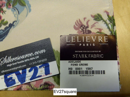 Scalamandre Tassinari &amp; Chatel Adelaide Fond Creme Floral White - Square MSRP US 2000+/Y