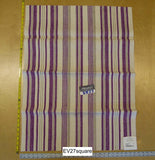 Scalamandre Grey Watkins Kotido Stripe Classic Purple - 26 inchesx35 inches Square