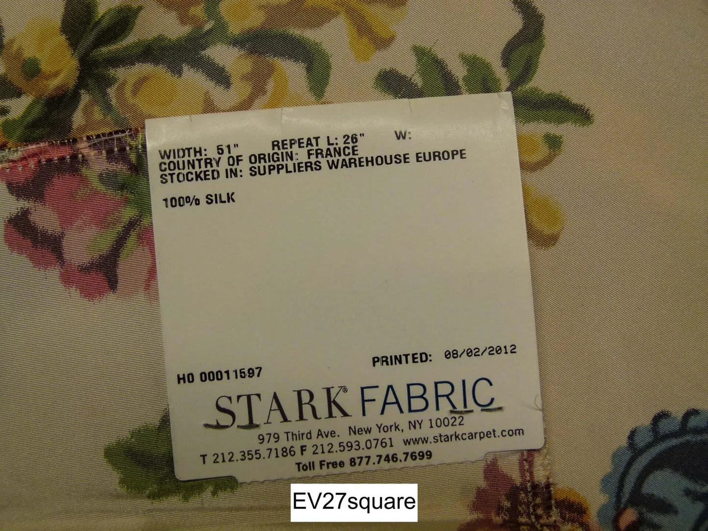 Scalamandre Tassinari &amp; Chatel Adelaide Fond Creme Floral White - Square