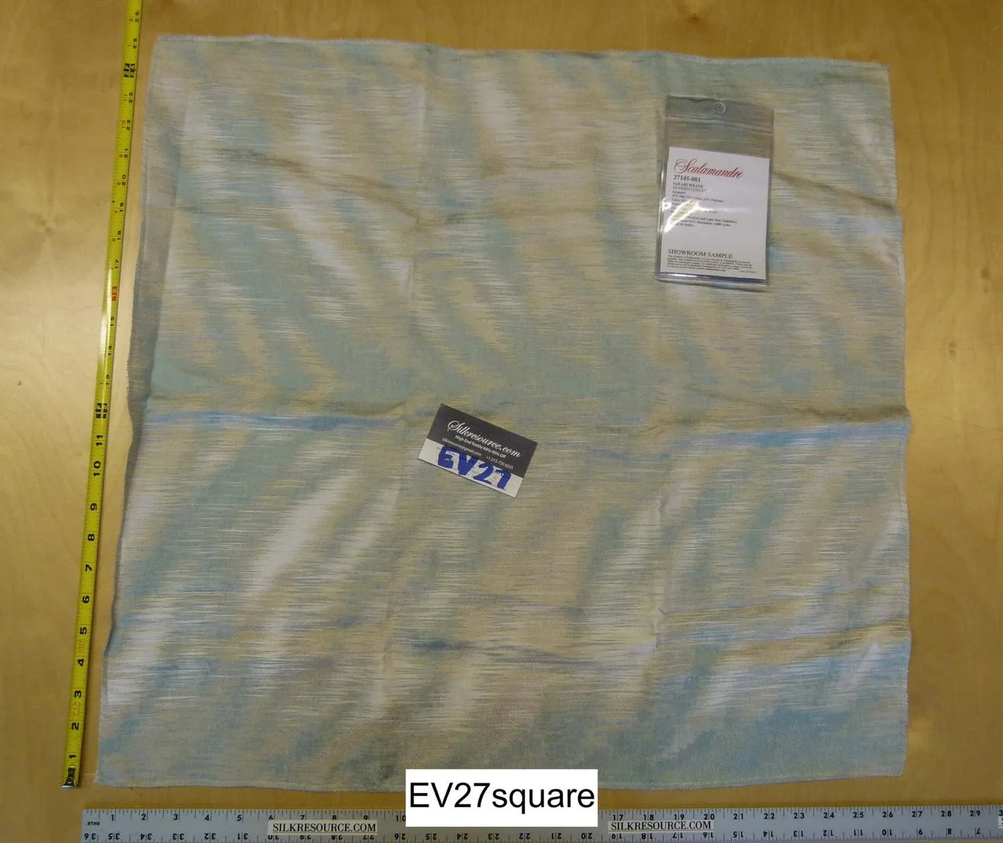 Scalamandre Safari Weave Mineral Animal Skin Jacquard Blue - Square