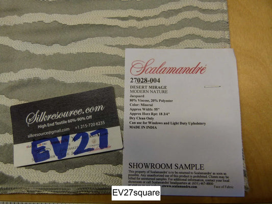 Scalamandre Desert Mirage Mineral Jacquard Stripe - Square