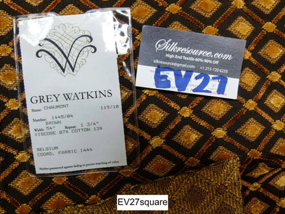 Scalamandre Chaumont Brown Small Scale Diamond - Square 34 " x 35 "