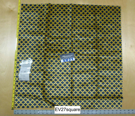 Scalamandre Chaumont Brown Small Scale Diamond - Square 26" x 26"