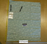 Scalamandre Damasco Amboise Aqua Botanical Foliage - Square 38" x 34"