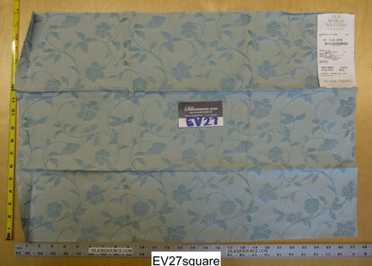 Scalamandre Damasco Amboise Ice Botanical Foliage - Square 18" x 27"