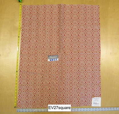 Scalamandre ALDECO Beja Spicy Orange Small Jacquard Geometric - Square 35" x 27"