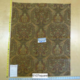 Scalamandre Palazzo Cinnebar/Green Paisley - Square 33" x 26"