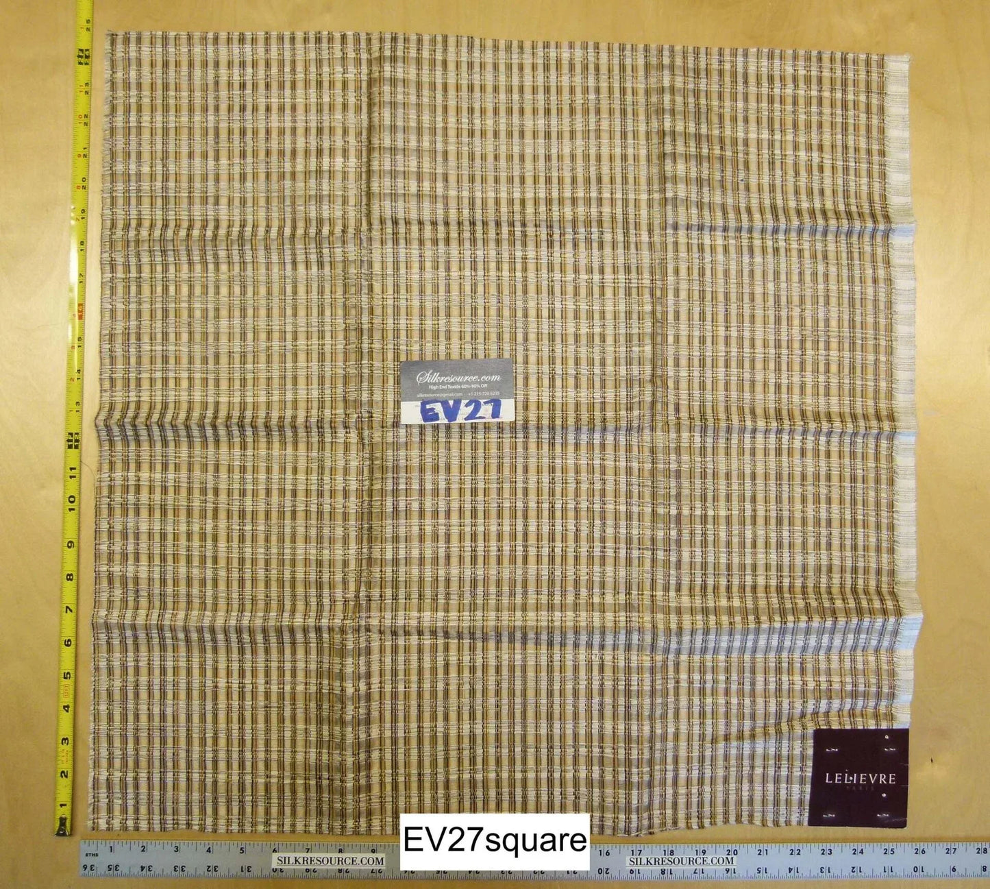 Scalamandre Lelievre Canuculle - Paille Outdoor Yellow Small Scale - Square