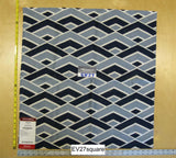 Scalamandre Alhambra Grazia Sea Embroidery Black Gray White - Square