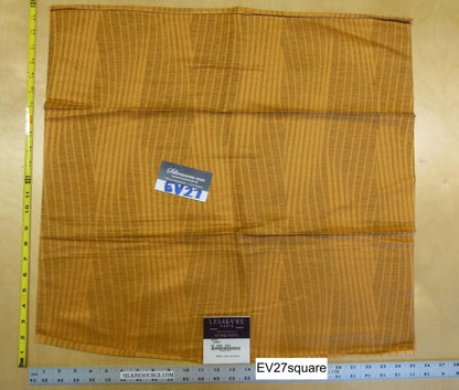 Scalamandre Lelievre Washi Curry Yellow Cotton Stripe - Square