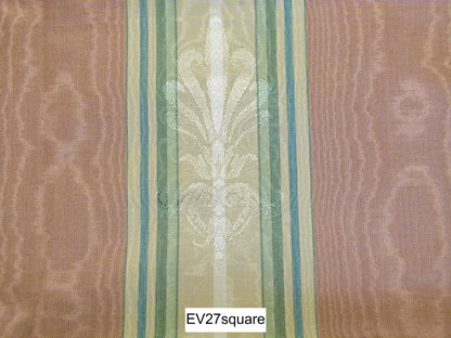 Scalamandre Grey Watkins Victoire Bois De Rose Moire Stripe - Square 17" x 27"