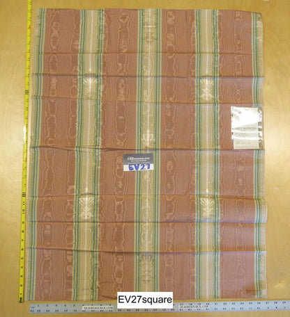 Scalamandre Grey Watkins Victoire Bois De Rose Moire Stripe - Square 34" x 27"