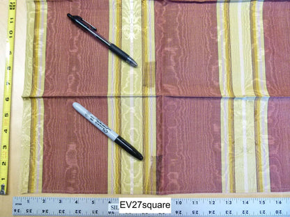 Scalamandre Grey Watkins Victoire Bois De Rose Moire Stripe - Square 18" x 27"