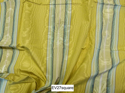 Scalamandre Old World Weavers Victoire, Dijon Yellow Moire Stripe - Square 33" x 27"