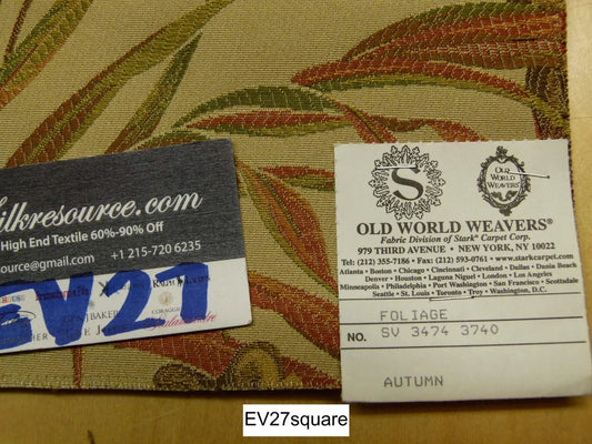 Scalamandre Old World Weavers Foliage Autumn Gold - Square 36 inches x 27 inches