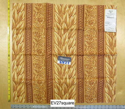 Scalamandre Grey Watkins Sweet Leilani Stripe Mango Yellow Brown - Square