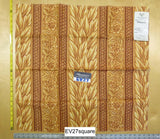 Scalamandre Grey Watkins Sweet Leilani Stripe Mango Yellow Brown - Square