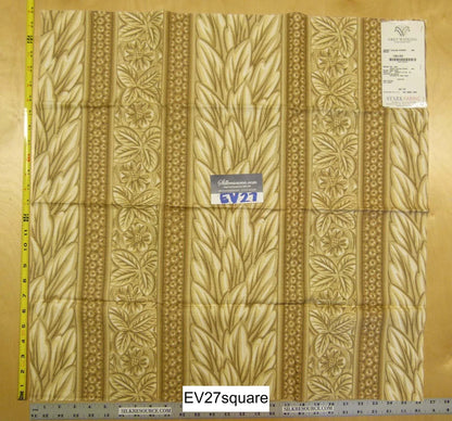 Scalamandre Grey Watkins Sweet Leilani Stripe Beige Brown - Square