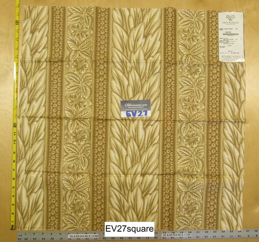 Scalamandre Grey Watkins Sweet Leilani Stripe Beige Brown - Square